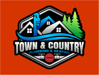 Town & Country Plumbing and Heating logo design by cintoko