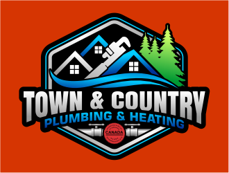 Town & Country Plumbing and Heating logo design by cintoko