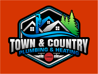 Town & Country Plumbing and Heating logo design by cintoko