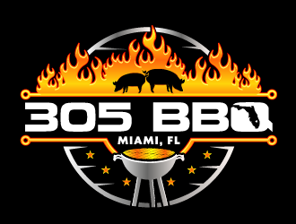 305 BBQ logo design by Ultimatum