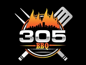 305 BBQ logo design by AamirKhan