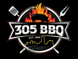 305 BBQ logo design by Suvendu