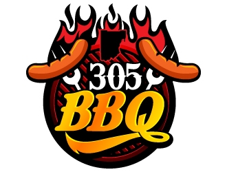305 BBQ logo design by Suvendu
