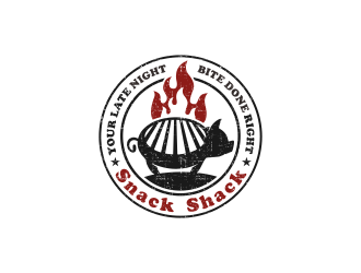 Your Late Night Bite Done Right  Snack Shack logo design by Akli