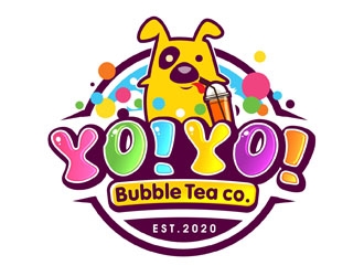 Yo! Yo! Bubble Tea logo design by DreamLogoDesign