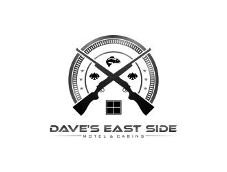 Dave’s East Side Motel & Cabins logo design by bang_buncis