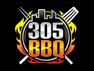 305 BBQ logo design by gogo