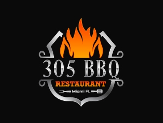 305 BBQ logo design by Kirito