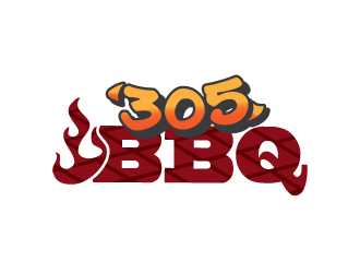 305 BBQ logo design by Drebielto