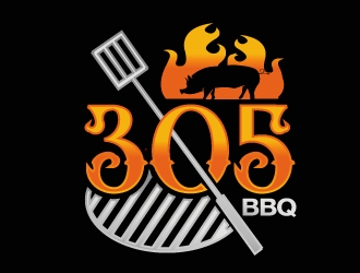 305 BBQ logo design by PMG