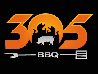 305 BBQ logo design by PMG