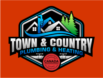 Town & Country Plumbing and Heating logo design by cintoko