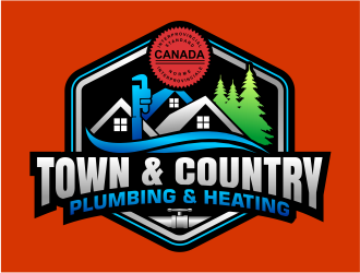 Town & Country Plumbing and Heating logo design by cintoko
