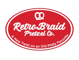 RetroBraid Pretzel Co. logo design by Farencia