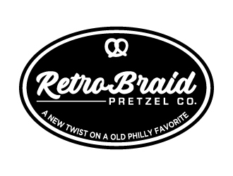 RetroBraid Pretzel Co. logo design by Farencia