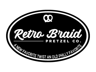 RetroBraid Pretzel Co. logo design by Farencia