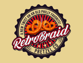 RetroBraid Pretzel Co. Logo Design