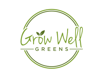 Grow Well greens logo design by puthreeone