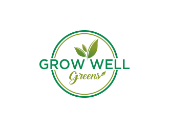 Grow Well greens logo design by oke2angconcept