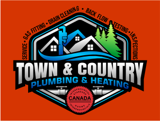 Town & Country Plumbing and Heating logo design by cintoko