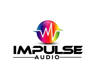 Impulse Audio logo design by AamirKhan