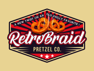 RetroBraid Pretzel Co. logo design by ProfessionalRoy