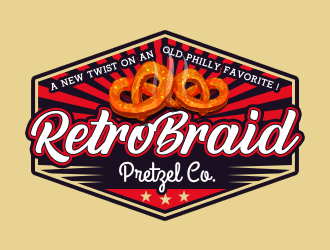RetroBraid Pretzel Co. logo design by ProfessionalRoy