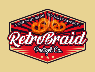 RetroBraid Pretzel Co. logo design by ProfessionalRoy