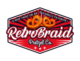 RetroBraid Pretzel Co. logo design by ProfessionalRoy
