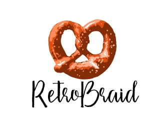 RetroBraid Pretzel Co. logo design by AamirKhan