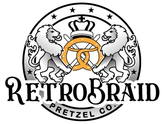 RetroBraid Pretzel Co. logo design by Suvendu