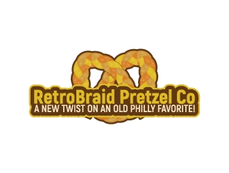 RetroBraid Pretzel Co. logo design by kasperdz