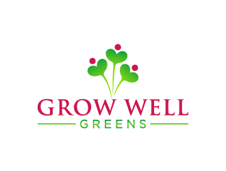 Grow Well greens logo design by Andri