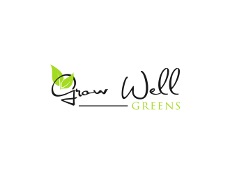 Grow Well greens logo design by y7ce
