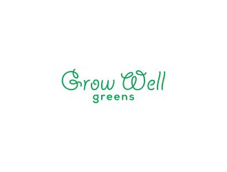 Grow Well greens logo design by nangrus