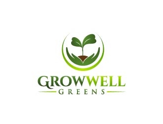 Grow Well greens logo design by usef44
