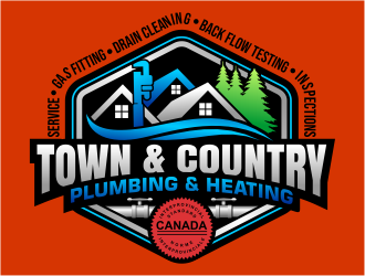 Town & Country Plumbing and Heating logo design by cintoko