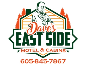 Dave’s East Side Motel & Cabins logo design by MAXR