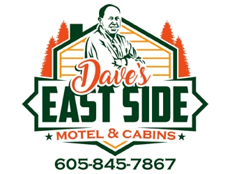 Dave’s East Side Motel & Cabins logo design by MAXR
