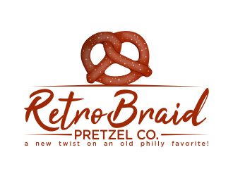 RetroBraid Pretzel Co. logo design by qqdesigns