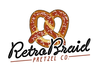 RetroBraid Pretzel Co. logo design by AamirKhan