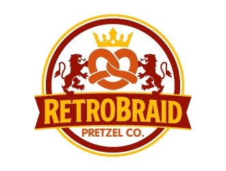 RetroBraid Pretzel Co. logo design by jaize