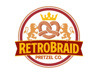 RetroBraid Pretzel Co. logo design by jaize