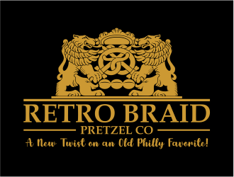 RetroBraid Pretzel Co. logo design by cintoko