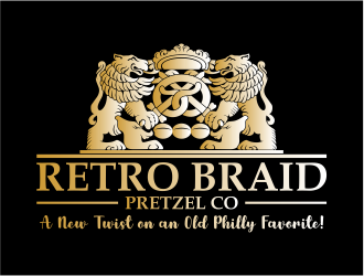 RetroBraid Pretzel Co. logo design by cintoko
