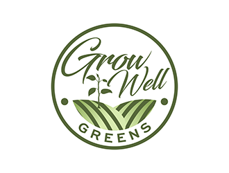 Grow Well greens logo design by enzidesign