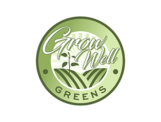 Grow Well greens logo design by enzidesign
