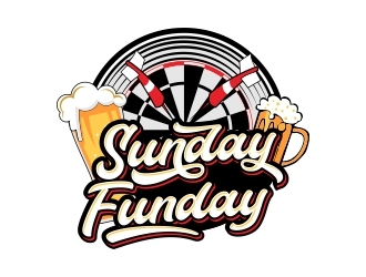 Sunday Funday (dart themed logo) logo design by rizuki