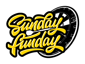 Sunday Funday (dart themed logo) logo design by PRN123