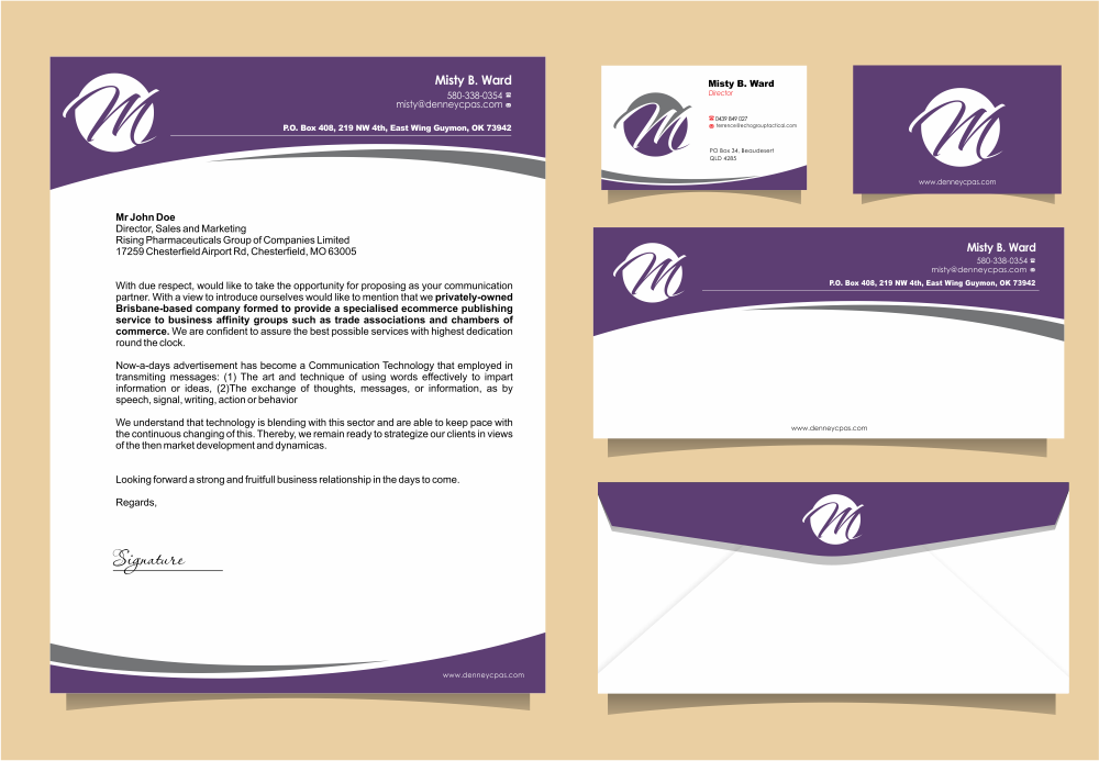 Misty B. Ward, Certified Public Accountant, P.L.L.C. logo design by up2date